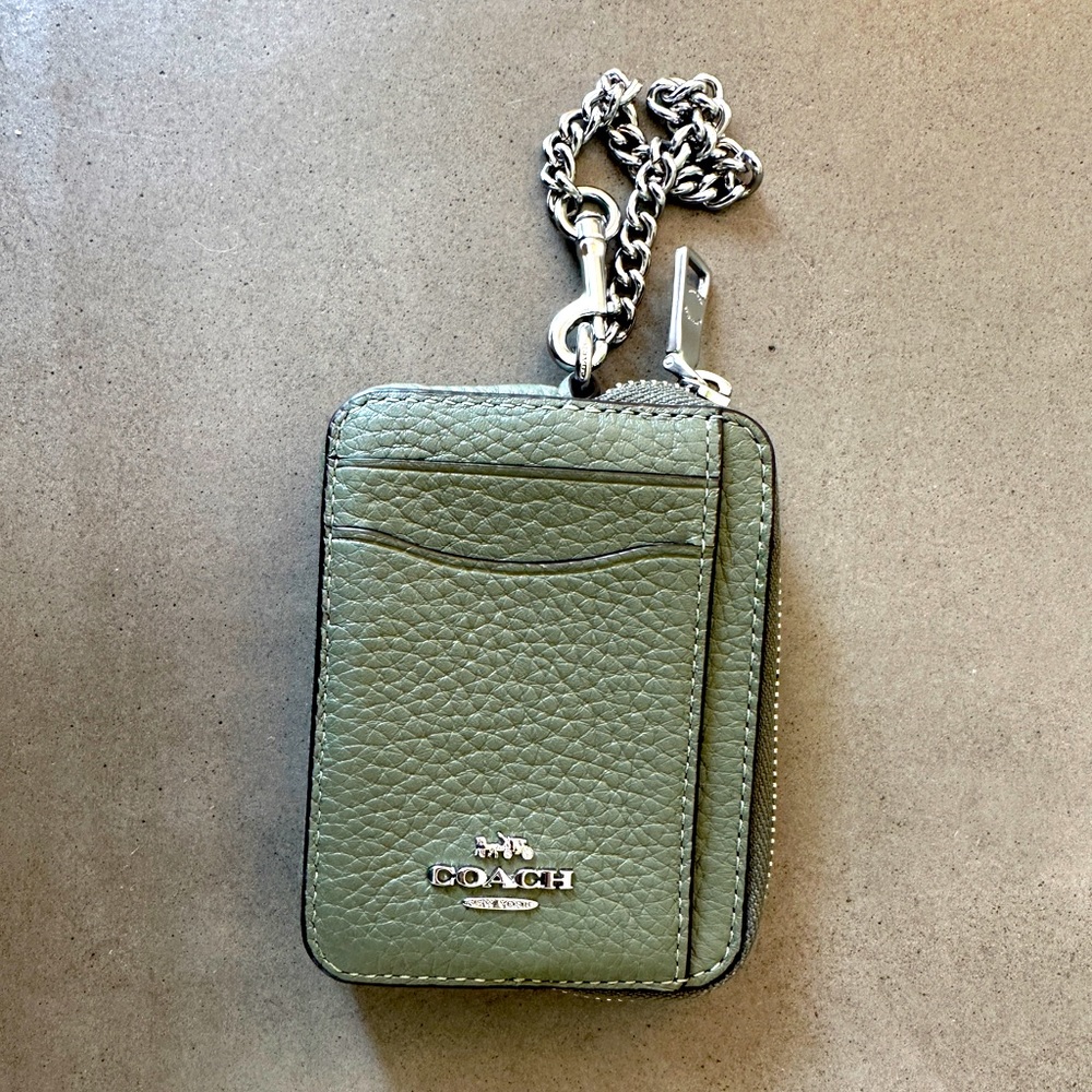 Coach zip card bag